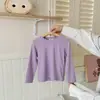 Ropa para Niños Niñas Camiseta Suave con Máscara Otoño e Invierno Nuevo Niños Dulce Cuello Redondo Top Manga Larga Camiseta Interior Blanca