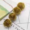 Venta al por mayor del fabricante Pompon de Alambre Dorado de Colores Navideños Pompom Bola Brillante Encriptada Decoración para Fiesta Festiva Pompon de Alambre Dorado