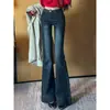 Jeans Acampanados Azules de Cintura Alta Súper Populares de Moda de Este Año para Mujer, Nuevos Pantalones Bootcut Otoño e Invierno 2026