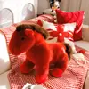 Nueva Funda de Cojín Decorativa Estilo Chino Año del Caballo Año Nuevo Rojo Gama Alta para Dormitorio Sofá Ventana Abuhardillada Cojín con Relleno
