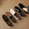 Zapatos Holgazanes de Slip-on Nuevos para Primavera y Otoño 2026 para Mujer, Superficie Suave Mate, Punta Cuadrada, Tacón Grueso, Suela Plana, Antideslizantes, Cómodos, Cien
