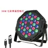 Nuevo Producto de Comercio Exterior: Luz Par USB de 36 LEDs, Luz Par para Escenario RGB de 18 Colores con Control Remoto, Iluminación para Bodas y Espectáculos