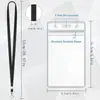 Porta-crachá de identificação transparente à prova d'água de dupla face, cordão preto mais vendido da Amazon, porta-crachá de exposição atacado