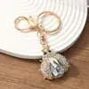 Chaveiro Joaninha Besouro Cravejado de Diamantes Transfronteiriço, Pingente de Bolsa Fofo e Criativo, Ornamento para Chaveiro de Carro