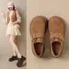 Zapatos de plataforma para mujer que aumentan la altura con forro de felpa, nuevo estilo otoño/invierno 2026, zapatos Birkenstock casual chic retro