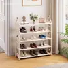 Zapatero Estrecho para Entrada, Popular Zapatero de Hierro para Niños, Zapatero Simple de Almacenamiento Estilo Crema, Multicapa para Uso Doméstico