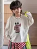 Camiseta de Manga Larga Primavera 2026 Top Cuello Redondo Camiseta Básica Infantil Moda Juvenil Elegante Niñas Linda Moderna