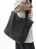 Bolsa Jeans Vintage Versátil Casual Grande Capacidade Bolsa de Ombro Tendência Bolsa de Mão Jeans Lavado