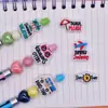 Cuentas Creativas de Doble Cara Transfronterizas Cuentas Sueltas Bolígrafo Retráctil Accesorios para Manualidades Plástico Blando de PVC Cuentas de Gota Cuentas