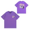 Verano Running Volumen Dropshipping Marca de Moda Camiseta de Manga Corta Dados Negro Ocho Helado Básico Atuendo de Pareja Americana Verano P