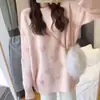 Suéter de Punto Jacquard con Patrón de Corazones Dulces, Fresco y Casual, Holgado, de Manga Larga para Mujer, Nuevo Otoño/Invierno 2026