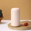 Taza de cápsula pequeña, linda, simple con alto valor estético, mantiene las bebidas calientes o frías, taza de agua de acero inoxidable 316 tamaño de bolsillo, mini termo