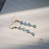 Pendientes de Perla Aguamarina Conformes Clip de Oreja Accesorios Hanfu Estilo Chino Antiguo Estilo Nacional Nuevo 2024 Regalo de Tanabata