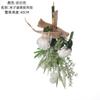 Colgante de pared de arroz Ziling, té rosa colgante, simulación de flores, diseño de fábrica, boda, celebración de ramo, decoración de pared transfronteriza CF01132