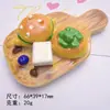 Brinquedo de Comida Artificial Grande Hambúrguer Ovo de Chocolate Torrada Tábua de Corte de Pão Acessórios de Resina Cola de Chantilly DIY Celular