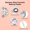 Mezclador de Maquillaje de Acero Inoxidable Placa Mezcladora para Esmalte de Uñas Paleta Mezcladora de Base y Sombras de Ojos con Varilla Espátula Herramientas de Belleza Mancha