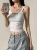Camisola Hueca Sexy Pequeña de una Pieza Almohadilla en el Pecho Ropa Interior Ropa Exterior Ajustado Ajustado Top Básico para Mujer Verano