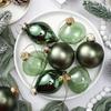 Decorações de Bola de Natal de Vidro Verde Gadgets de Natal Bolas de Natal Atacado Decorações de Árvore de Natal de Feriado Presentes