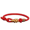 Nuevo Pulsera de Hilo Rojo Año del Zodiaco Serpiente Estilo Chino para Mujeres, Pulsera Tejida de Buena Suerte Transformación Dragón para Hombres