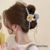 Pinza de tiburón negra en forma de corazón para recogido, elegante pinza para el pelo floral para la parte trasera de la cabeza, gran accesorio para el pelo de pinza de garra estilo nuevo 2026
