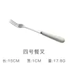 Vajilla de acero inoxidable y cerámica, cuchara con mango de cerámica simple, tenedor, palillos, cuchillo, tenedor, cuchara de acero inoxidable para comida occidental, batidor de huevos