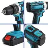 Taladro inalámbrico multifuncional, taladro de mano recargable, taladro de impacto para el hogar, juego de destornilladores eléctricos portátiles