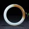 Pulsera de Jade Blanco Azucarado Imitación Xinjiang Hetian para Mujer, Pulsera de Jade Azucarado Qumei, Jade Redondo Jade Suministro en Vivo Mayorista