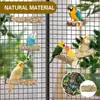 Puente Colgante para Loro de Venta Caliente Transfronteriza Columpio Soporte para Afilar Garras Juguete de Madera de Pimienta Escarchada Puente de Salto Suministros para Periquitos Accesorios para Pájaros