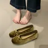 Bailarinas de terciopelo con lazo para mujer, colección otoño 2026, estampado de leopardo, punta fina, perfectas con vestidos, suela suave, estilo slip-on