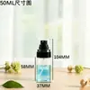 Botella de Spray Fijador de Maquillaje Portátil de 50 ml Transparente de PET Tipo Presión Botella Pequeña Hidratante Nano Botella Dispensadora de Agua Tónica