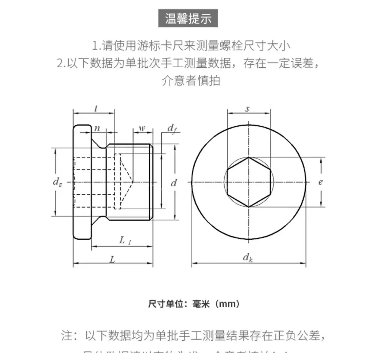 内六角法兰油塞