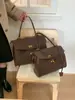 Bolso Satchel Retro Esmerilado Platino para Mujer 2025 Nuevo Bolso Nicho Trendy de Axila de Alta Gama de Gran Capacidad para Viajes