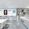 Decoración de Vitrina para Óptica, Exhibidor de Gafas, Soporte de Exhibición, Vitrina, Mostrador Isla de Cristal para Sala de Exposiciones, Móvil