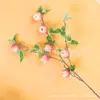 Fortune Fruit Chá de Casa 12 Garfos Fruta Vermelha Pequena Caqui Fruta Azevinho Fruta Romã Flor Artificial Ornamentos de Casamento Fruta de Natal