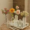 Conjunto Mais Vendido Transfronteiriço Vaso Pequeno Arranjo de Flores Decoração de Mesa de Alto Nível Ornamentos Vaso Mini de Vidro Transparente Atacado