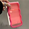 Nuevo producto que se transforma instantáneamente en una funda con ventana grande de borde ondulado, adecuada para la funda del teléfono Apple 18 17Pro, funda dos en uno de color contrastante con tacto de piel 16
