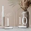 Tarjetas Creativas Simples para Mesas de Boda Acrílico Tarjetas de Asiento para Restaurante Tarjetas Numéricas para Fiesta de Cumpleaños Decoración de Boda