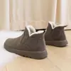 Botas de nieve versátiles para mujer, nuevo estilo 2026, antideslizantes, forradas de algodón para abrigar, engrosadas y aisladas, botas cortas para invierno