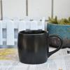 Taza mate de cafetería estilo europeo con cuchara taza de café negro con base taza de agua de cerámica simple creativa