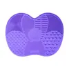Estropajo de Silicona Personalizado para Manzanas con Ventosa Limpiador de Brochas de Maquillaje Portátil Artefacto para el Hogar Herramienta Fábrica Dedicada Venta al por Mayor