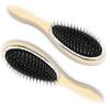 Herramientas de utilidad para pelucas de cuidado del cabello listas para usar mango de madera simple dientes de acero anchos peine de madera peine para pelucas productos para el cabello