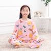Pijama Infantil Verão Menina Menino Algodão Seda Pijama Menino Bebê Manga Longa Verão Fino Ar Condicionado Conjunto