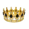 Tiara Redonda de Liga de Metal Barroca Cruzada Europeia Coroa de Aniversário de Celebridade da Internet Coroa de Cerimônia para Adulto de 18 Anos Rainha