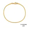 Pulsera de Cadena Redonda de Serpiente Coreana Pulsera de Acero Inoxidable Chapado en Oro Joyería de Moda para Hombres y Mujeres Pulsera Fina Lote