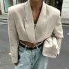 Nuevo blazer corto de estilo británico para principios de otoño de FCB para mujer, chaqueta informal de corte holgado