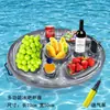Barra de Hielo Inflable Grande para Bebidas Portavasos Portavasos Flotante Bandeja para Fiesta en la Piscina Bandeja de Hielo Juguete Inflable para Nadar