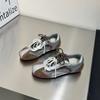 Zapatos de Entrenamiento Alemánes para Aumentar la Altura con Banda de Doble Color Guyun para Mujer Primavera 2025 Suela Suave Lazo de Cuentas Malla Forrest Gump Zapatos Casuales