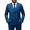 Exportación Transfronteriza Talla Europea de Amazon para Hombre Traje Casual de Doble Botonadura Chaqueta de Traje Formal de Negocios para Hombre