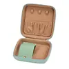 Caja de Joyería Portátil de Lujo Ligero, Ligera con Múltiples Compartimentos, Organizador de Joyería Anti-Enredo, Piel de PU = Caja de Almacenamiento para Anillos y Collares