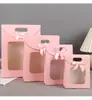 Stock Listo Bolsa de Empaque para Dulces de Boda Estilo Bolso con Moño y Ventana, Personalizable con Logo y Tamaño
